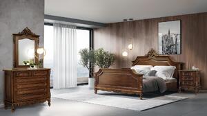 IBA Zámecká postel Royal (90, 160, 180 cm) Typ: Ořech, Šířka postele: 90 cm, Design čela: Bez čalounění