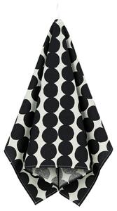 Marimekko Utěrka Räsymatto 43x70cm, černo-bílá