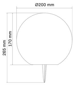 LED Solární lampa KULA LED/3,2V 3000/4000/6500K pr. 20 cm 500 mAh IP65 bílá