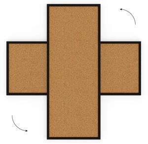 ALLboards korková tabule 100x40 cm lakovaný dřevěný rám ČERNÝ