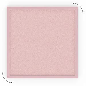 Allboards, korková tabule růžová barva korku 40x40 cm dřevěný rám lakovaný RŮŽOVÝ, TKPINK44P