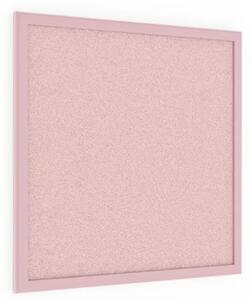 Allboards, korková tabule růžová barva korku 40x40 cm dřevěný rám lakovaný RŮŽOVÝ, TKPINK44P