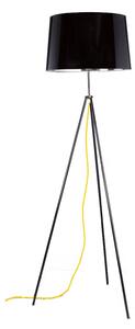 Aluminor Tropic stojací lampa černá, kabel žlutý