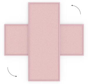 Allboards, korková tabule růžová barva korku 100x40 cm dřevěný rám lakovaný RŮŽOVÝ, TKPINK104P