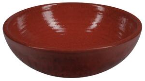 Sapho ATTILA keramické umyvadlo, průměr 43 cm, tomatová červeň
