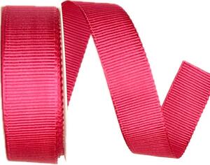 Stuha rypsová ELEGANCE SHOCKING PINK sytě růžová 25mm x 3m (7,- Kč/m)