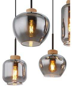 Globo 15549-6H - Lustr na lanku MATT 6xE27/40W/230V černá