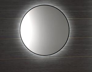 Sapho SHARON kulaté LED podsvícené zrcadlo ø 80cm, černá mat