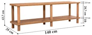 TV stolek LADA borovice, šířka 140 cm