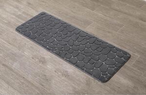 Předložka do koupelny Stones, 45x120 cm, grafitová