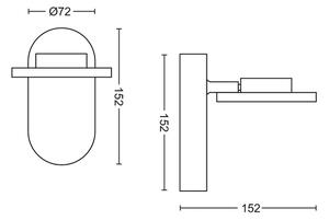 Philips 50441/11/P0 - LED Stmívatelné bodové svítidlo GLISSETTE LED/4,5W/230V