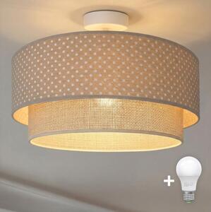Brilagi-LED Přisazený lustr BOHO BOBO 1xE27/60W/230V pr.40 cm puntíky béž./krém