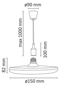 LED Závěsné svítidlo KIKI 1xE27/10W/230V bílé