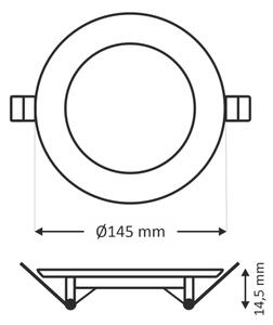 LED Podhledové svítidlo CIRCLE LED/9W/230V 6500K pr. 14,5 cm bílá