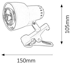 Rabalux 4357 - Lampa s klipem CLIP 1xE14/40W/230V černá