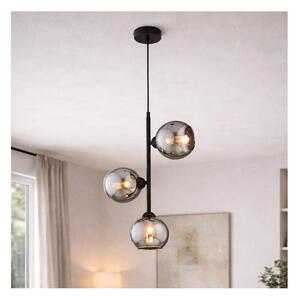 Brilagi - Lustr na lanku DIOR 3xE27/60W/230V černá/kouřová šedá
