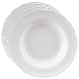 Orion Sada porcelánových hlubokých talířů Mona lem 6 ks, 23 cm