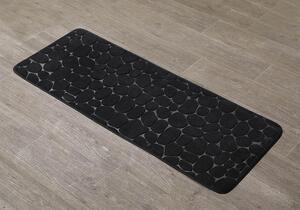 Předložka do koupelny Stones, 45x120 cm, černá
