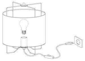 Eglo 43293 - Stolní lampa BRIDEKIRK 1xE27/40W/230V