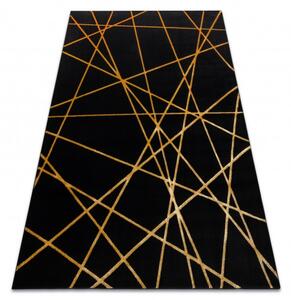 Dywany Łuszczów Kusový koberec Gloss 406C 86 geometric black/gold ROZMĚR: 140x190