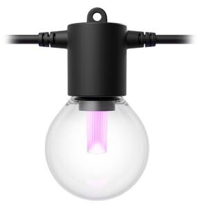 8720169371538 Philips Hue White and color gradient Low volt Festavia venkovní světelný řetěz - 20 žárovek LED 17W/1000lm 1000-20000K+RGB IP65 černá + Outdoor PSU 30W