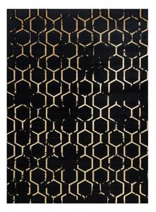 Dywany Łuszczów Kusový koberec Gloss 407C 86 glamour black/gold ROZMĚR: 200x290