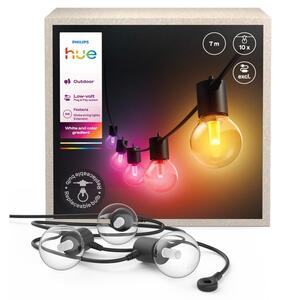 8721103063717 Philips Hue White and color gradient Low volt Festavia venkovní světelný řetěz - 10 žárovek LED 8,6W/500lm 1000-20000K+RGB IP65 černá, bez napájení