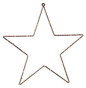 LED kovová hvězda s časovačem, měď
