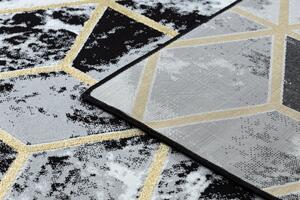 Dywany Łuszczów Kusový koberec Gloss 409A 82 3D cubes black/gold/grey ROZMĚR: 240x330