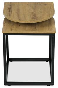 Odkládací stolek s poličkou v dekoru divoký dub, 40 x 40 x 55 cm