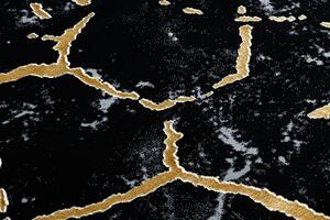 Dywany Łuszczów Kusový koberec Gloss 410A 86 3D mramor black/gold ROZMĚR: 140x190
