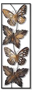Kovová nástěnná dekorace 100x35 cm Butterfly – Wallity