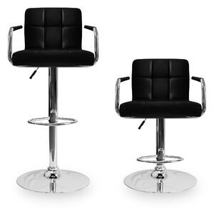 Aga 2x Barová židle s područkami MR2010 Černá