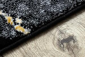 Dywany Łuszczów Kusový koberec Gloss 529A 82 3D mramor black/grey ROZMĚR: 80x150