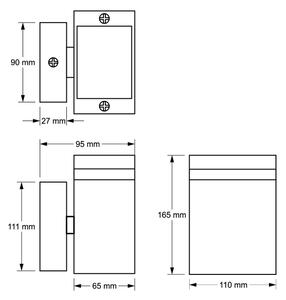 Venkovní nástěnné svítidlo LITEK 1xGU10/35W/230V IP44