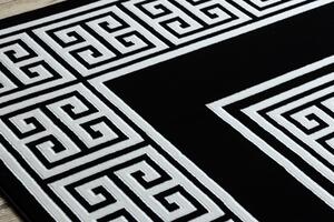 Dywany Łuszczów Kusový koberec Gloss 6776 85 greek black/ivory ROZMĚR: 80x150