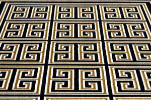 Dywany Łuszczów Kusový koberec Gloss 6776 86 greek black/gold ROZMĚR: 80x150