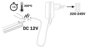 LED Pásek NEON 2 m LED/17W/12V IP65 oranžová