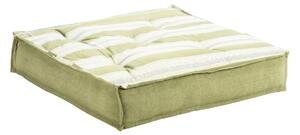 Bavlněný sedák Green / White / Light blue / Grey 60 × 60 cm