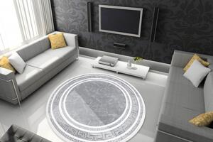 Dywany Łuszczów Kusový koberec Gloss 2813 27 greek grey kruh - 120x120 (průměr) kruh cm