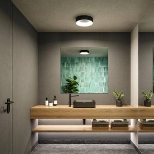 Paulmann HomeSpa Casca stropní světlo Ø30cm černé, stmívatelný, Černá, Koupelna, kov, Moderní
