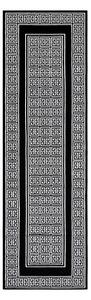 Dywany Łuszczów Běhoun Gloss 6776 85 greek black/ivory - 60x200 cm