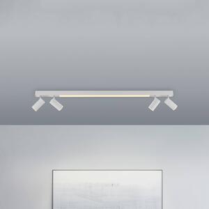 PURE LED stropní svítidlo Lines, 120 cm, bílé, dálkové ovládání, stmívatelný, Bílá / opál, Obývací pokoj / jídelna, kov, Moderní
