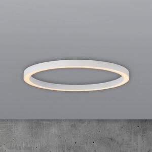 PURE LED stropní svítidlo Lines, Ø 70 cm, bílé, dálkové ovládání, stmívatelný, Bílá / opál, Obývací pokoj / jídelna, Hliník, Moderní