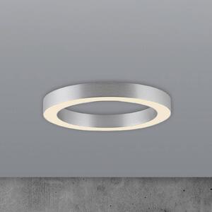 PURE LED stropní svítidlo Lines, Ø 35 cm, stříbrná barva,, stmívatelný, Chrom / stříbro, Obývací pokoj / jídelna, Hliník, Moderní