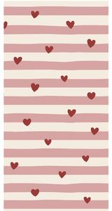 Papírové ubrousky Red hearts / Pink Stripes – 16 ks