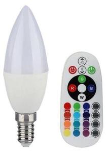 LED RGB Stmívatelná žárovka E14/3,5W/230V 6400K + DO