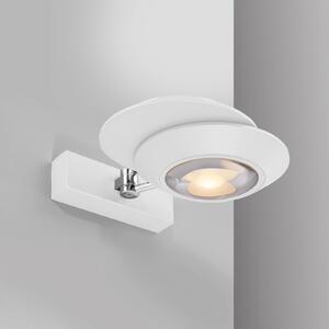 PURE LED nástěnné světlo Oculis, bílá, 30 cm, železo/sklo, 2 svítidla., stmívatelný, Bílá / opál, Obývací pokoj / jídelna, Moderní
