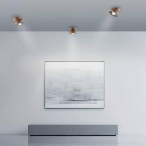 PURE LED stropní bodové osvětlení Move, Ø 12 cm, bronzová barva, kov/sklo, stmívatelný, Bronz / starožitná mosaz, Obývací pokoj / jídelna, kov, Moderní