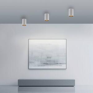 PURE LED stropní svítidlo do koupelny Point, bílé, Ø 6 cm, kov, IP44, stmívatelný, Bílá / opál, Koupelna, kov, Moderní